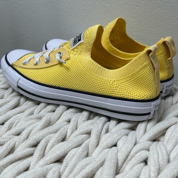 Converse chuck Taylor All Star women’s 8 Shoreline knit slip on yellow - Picture 4 of 8